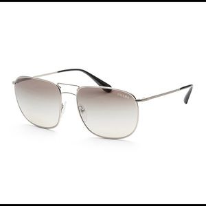 Men's Prada Italian Sunglasses, Matte Gray